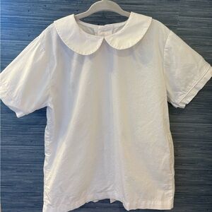 Charming Kids White Blouse with Peter Pan Collar